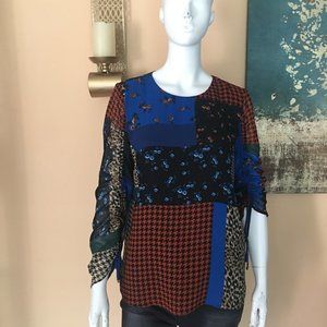 Calvin Klein Women's printed Blouse/top sizeS/CH/P